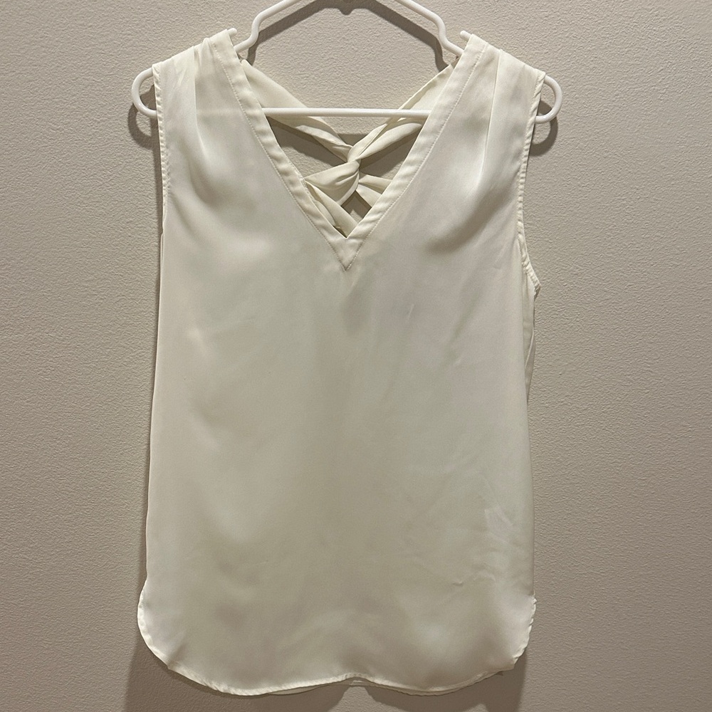 Elegant Cream Bar III Sleeveless Top